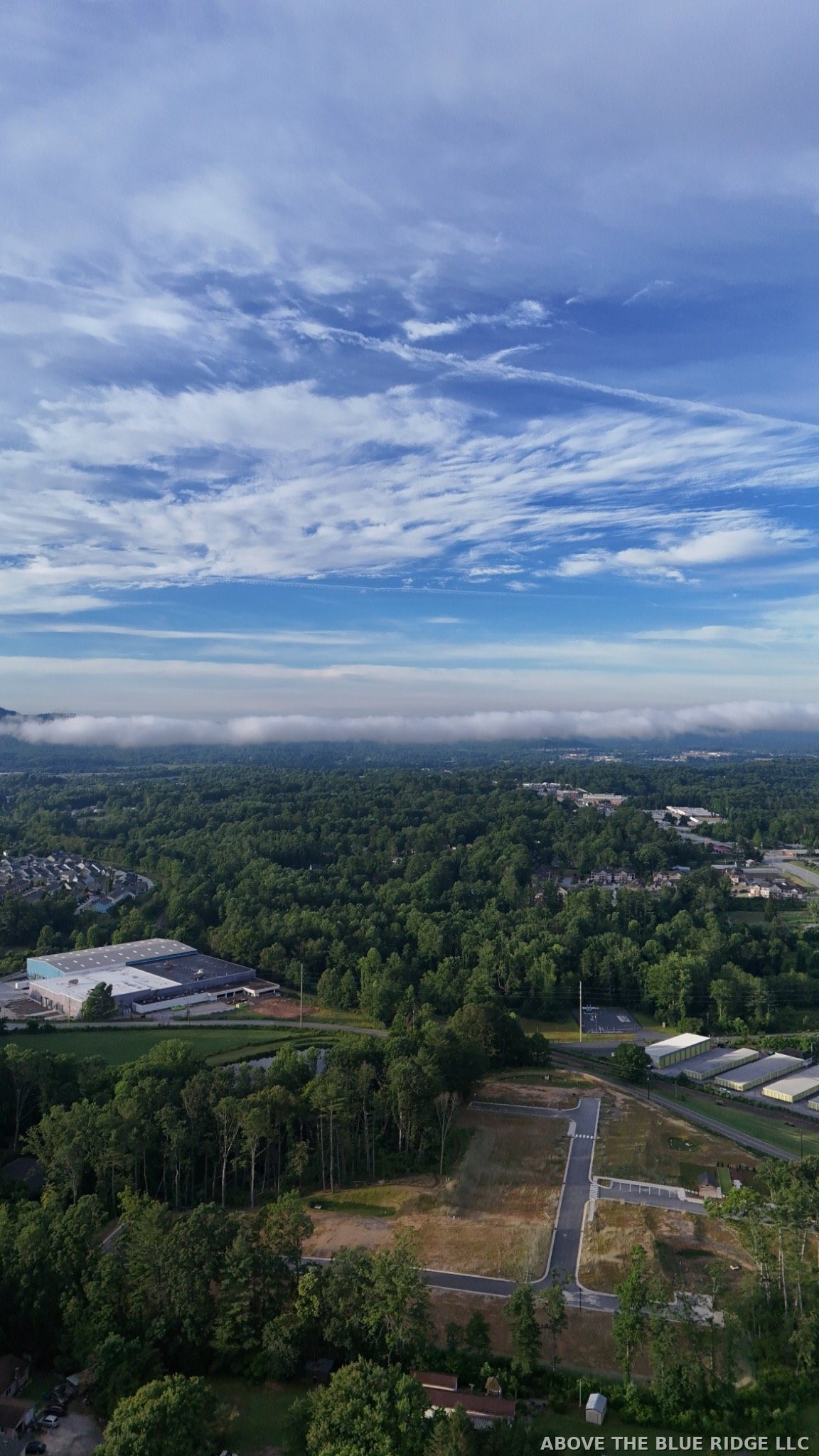 Aerial view demonstrating custom and commercial drone photography